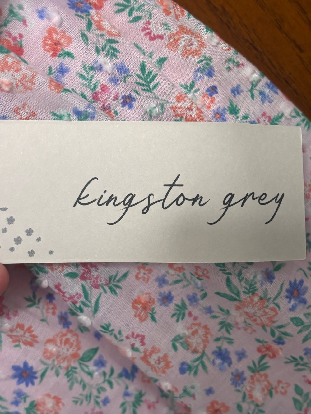 Kingston Grey Pink Floral Midi Dress with Puff Sleeves. Sz L. NWT - Picture 7 of 12